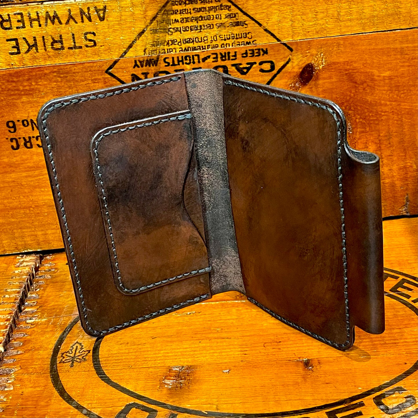 Hand-Stitched Leather Notebook Holder