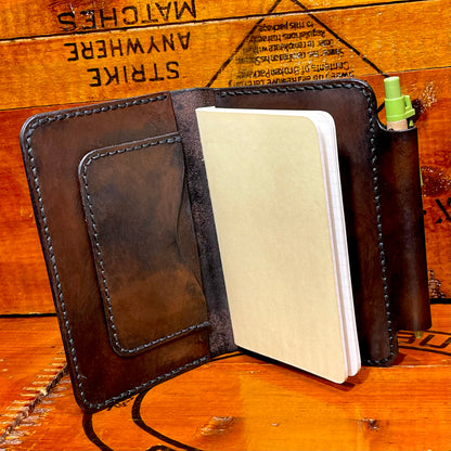 Hand-Stitched Leather Notebook Holder