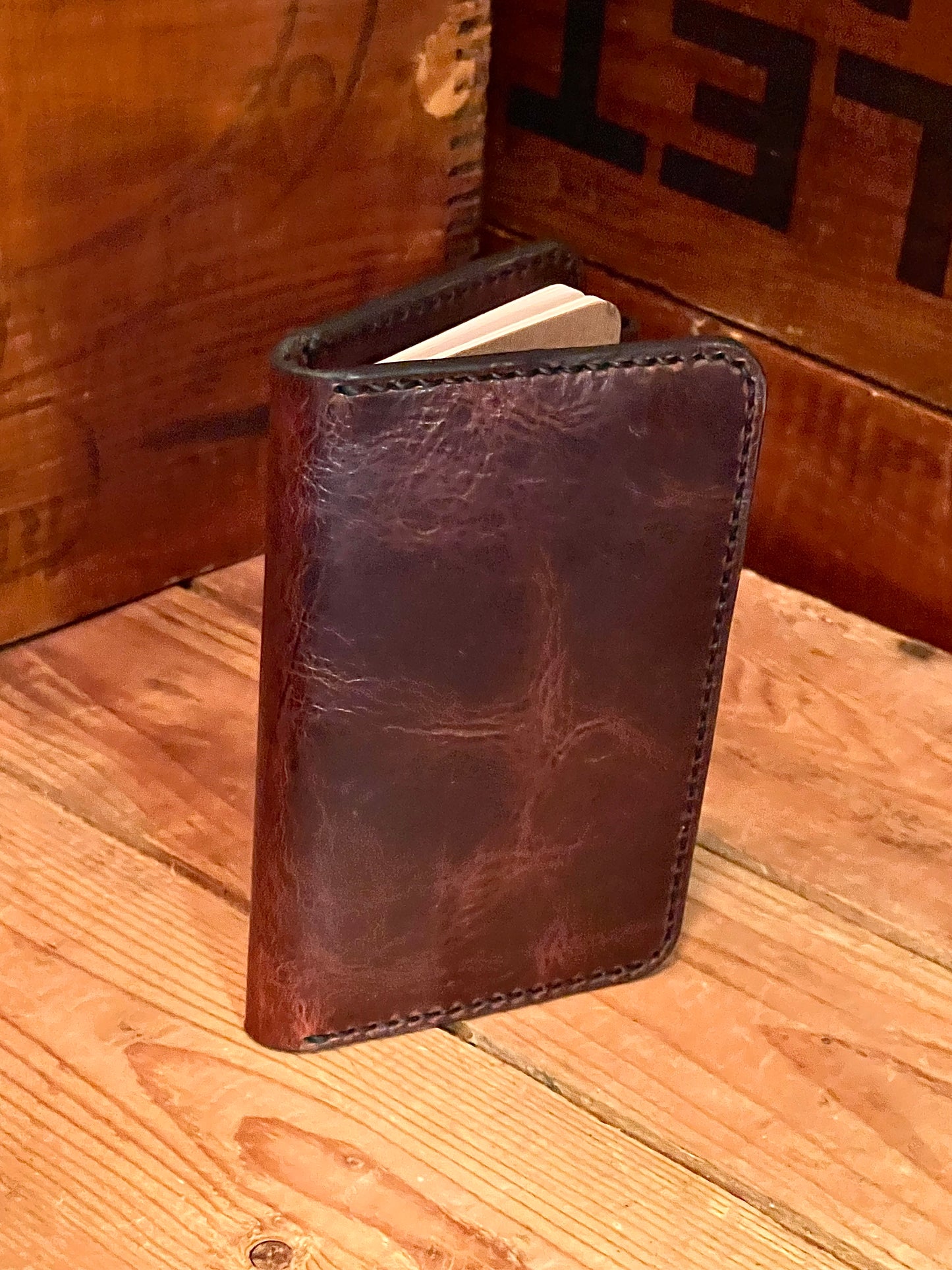 Hand-Stitched Leather Notebook Holder